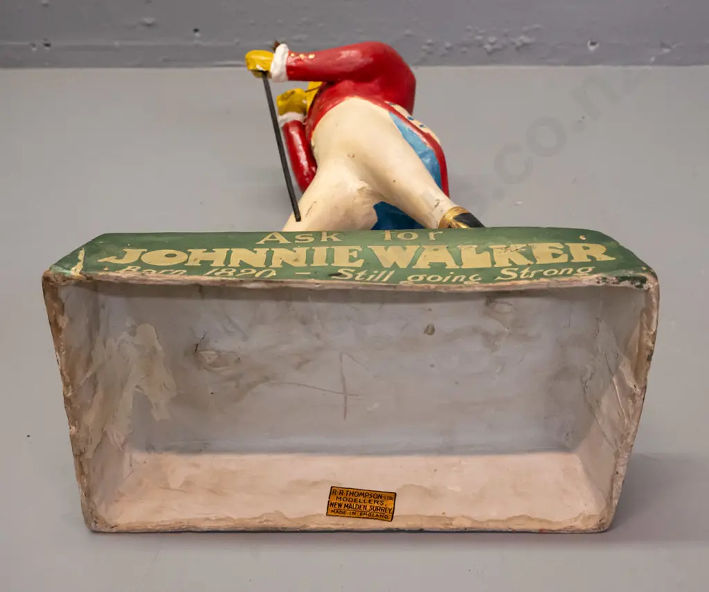 vintage composite fibre Johnny Walker advertising figure, marked R.R. Thompson Ltd. England - some paint loss, mainly on Image 1++