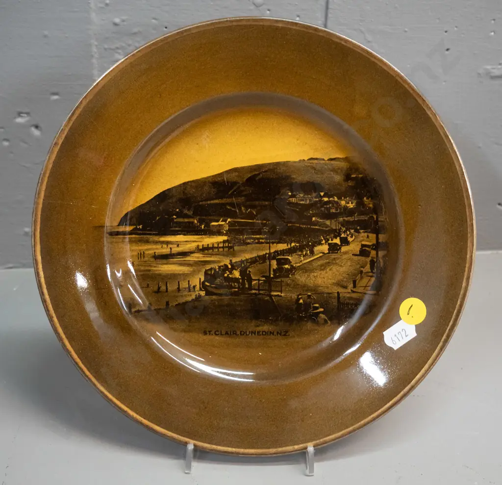 vintage Ridgways Vista Ware plate with St. Clair scene D-225 Image 1++