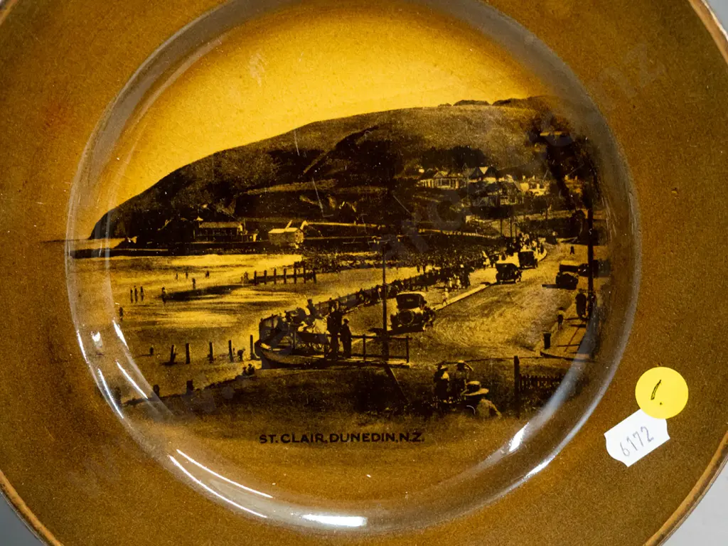 vintage Ridgways Vista Ware plate with St. Clair scene D-225 Image 1++