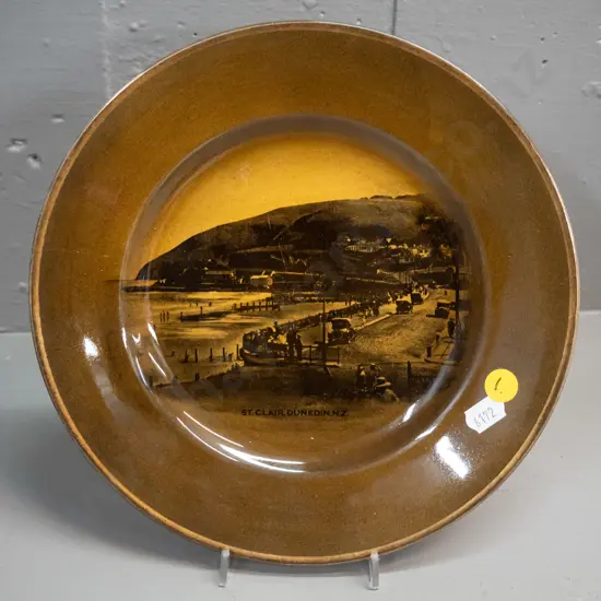 vintage Ridgways Vista Ware plate with St. Clair scene D-225