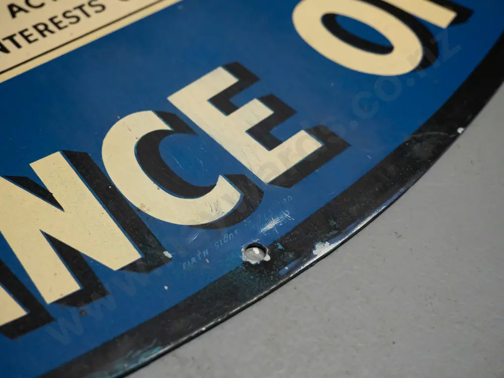 vintage tin sign - State Fire & Accident Insurance - some minor finish loss H-430 W-560 Image 1++