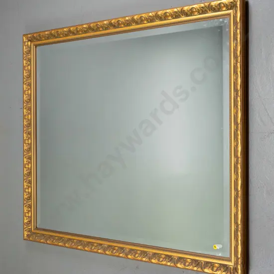 large bevelled edge gilt framed mirror H-910 W-1030