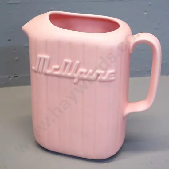 "Stepa" reproduction pink Crown Lynn McAlpine / Prestcold fridge jug H-190 W-190