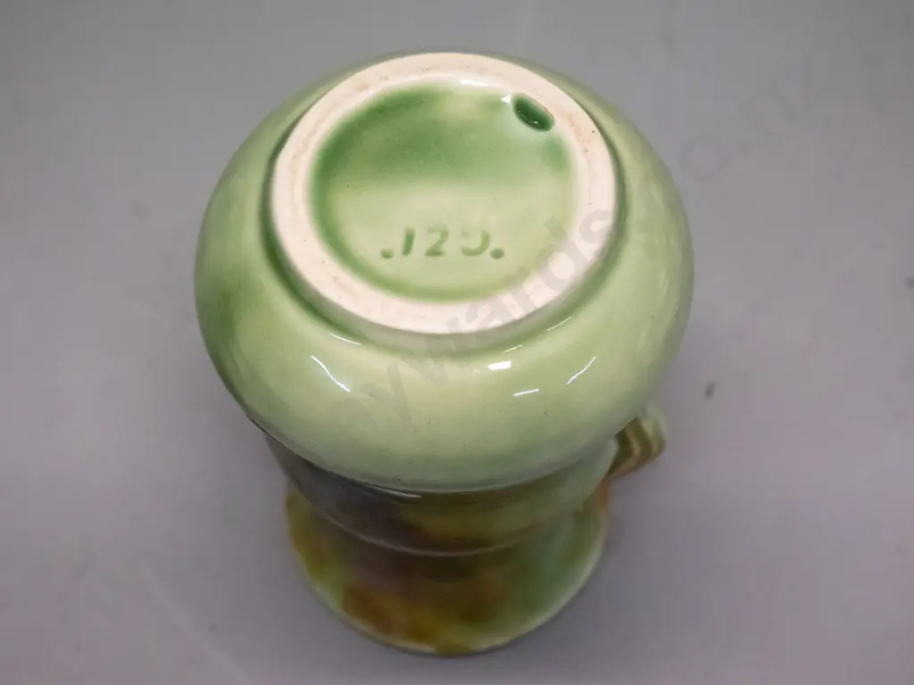 small Crown Lynn trickle glaze vase - marked " .129. " on base, H-95 Image 1++