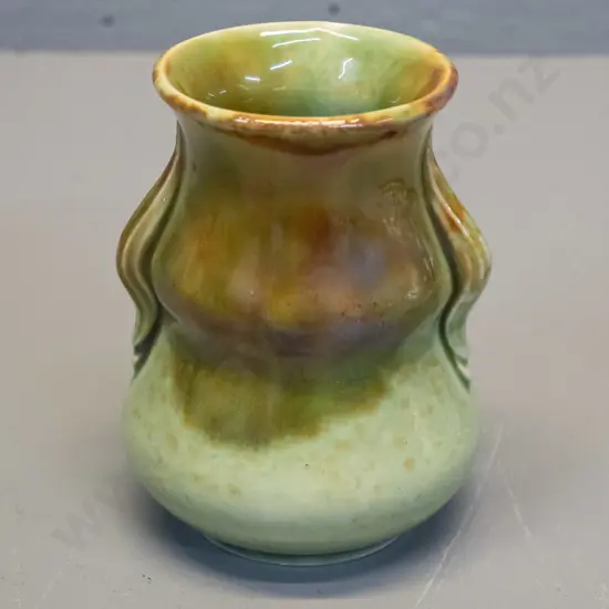 small Crown Lynn trickle glaze vase - marked " .129. " on base, H-95