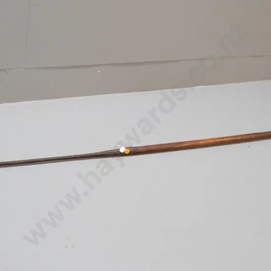 Samburu Kenya spear - timber shaft with iron end pieces - one w/spike, one w/ blade - combined L-2430