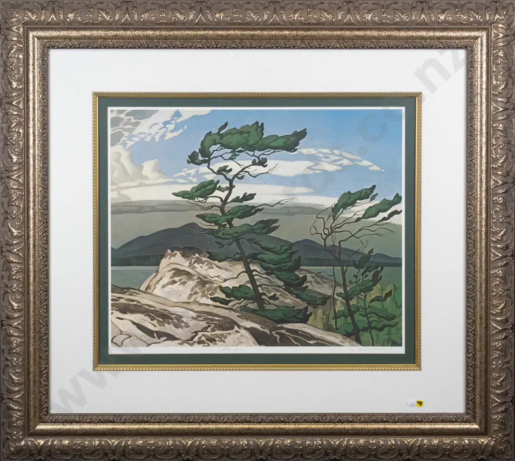 framed AJ Casson ltd edition  print "White Pines" H-450 W-550 Image 1++
