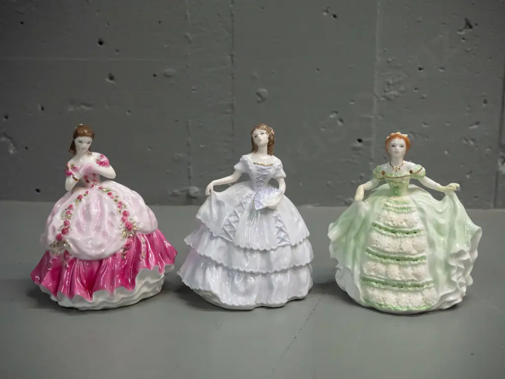 3 Royal Worcester Debutantes figurines - Lady Hannah, Lady Louisa, and Lady Henrietta - all marked limited edition of Image 1++