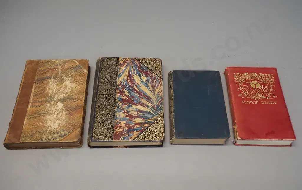 4 antique books - 1850 Oliver Twist by Charles Dickens (foxing, board separating) 1890 The Abbot by Sir Walter Scott, Image 1++