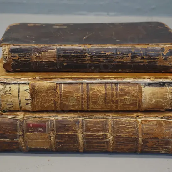 3 antique books - 1767 Works of Shakespeare Volume 1, 1769 facsimile edition of 1652 La Vera Antichita de Pozzuolo and