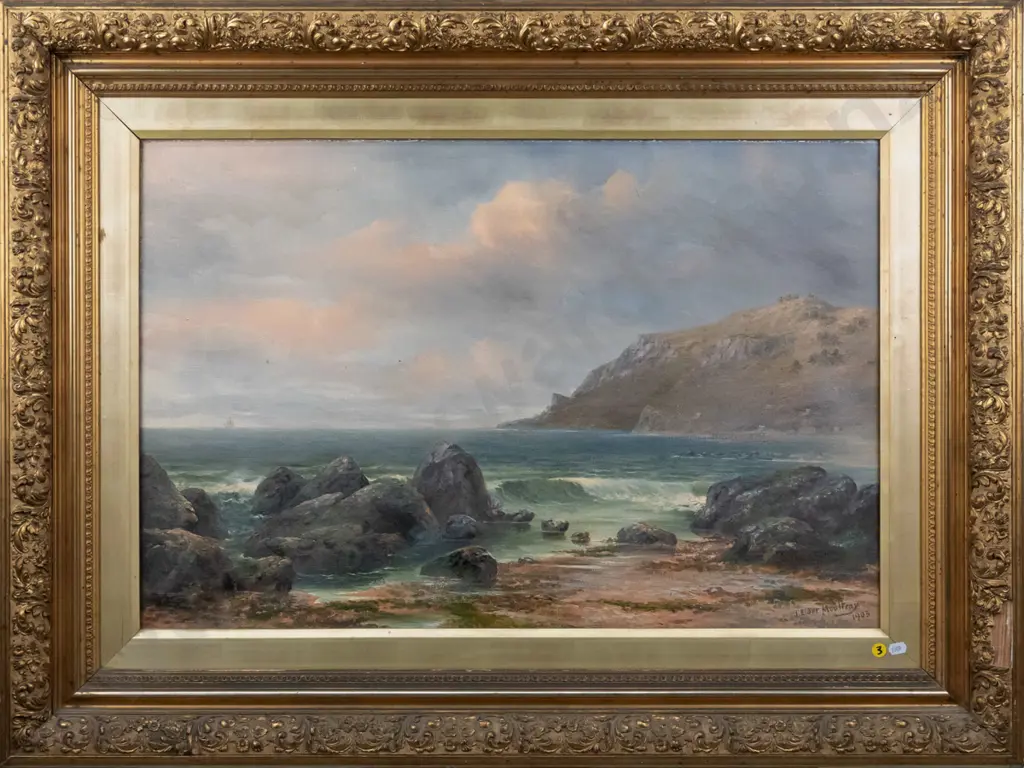 J Elder Moultray 1903 - gilt framed oil on canvas H-500 W-730 Image 1++