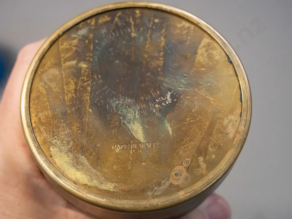 brass coal miner's lamp - marked Aberaman Colliery H-220 D-85 Image 1++