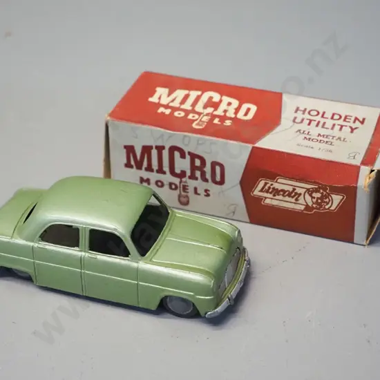 Lincoln Toys Micro Model 1:36 scale die-cast model vehicle with box - Ford Zephyr, minor paint chips, not original box