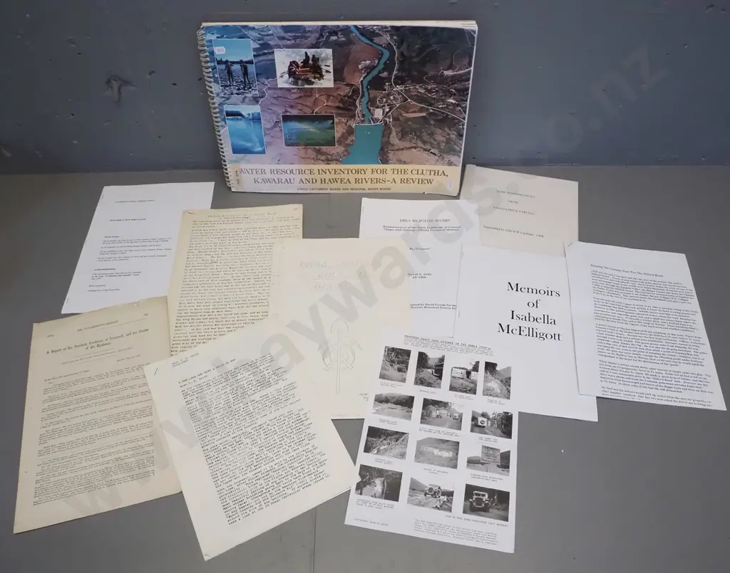 assorted central Otago history and resource management publications - memoirs from Isabella McElligott, David Jolly, Image 1++