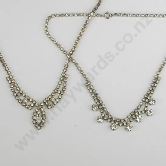 2 crystal necklaces