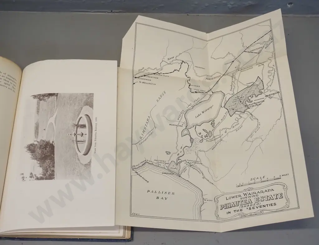 NZ history book - 1927 ed. "Bidwill of Pihautea" pub. Coulls Somerville Wilkie, w/ inscription "with Mrs. Bidwill's Image 1++
