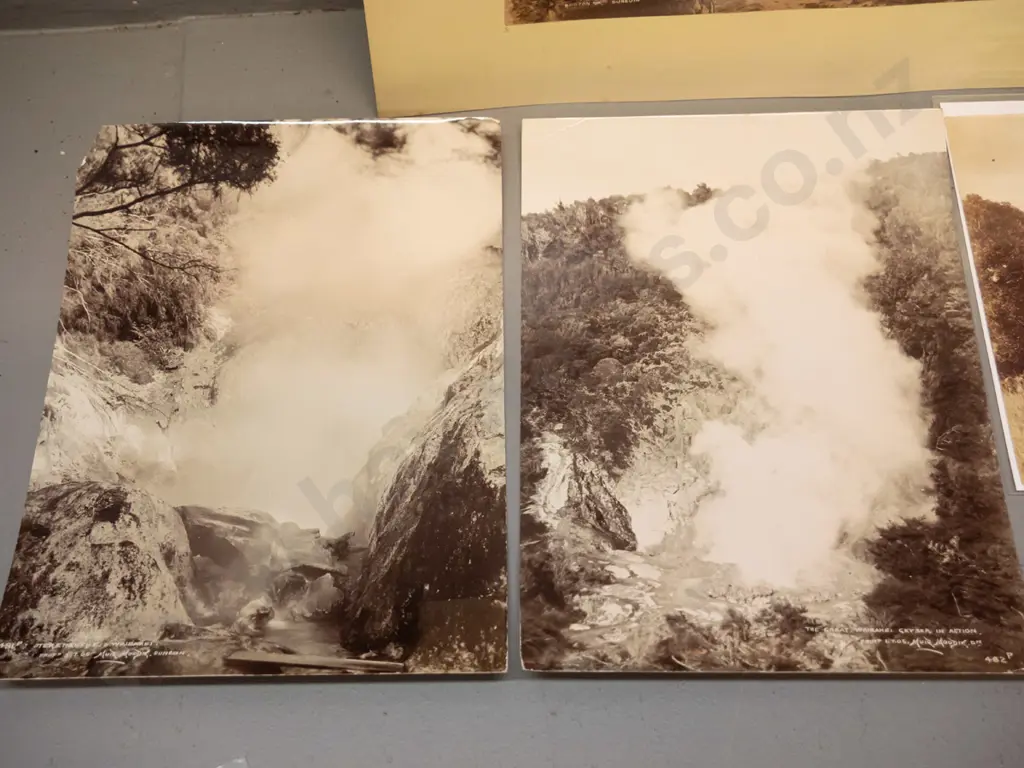 6 unmounted and 2 mounted vintage photographs - Takapuna, Napier, Auckland, Wairoa, Horohoro & Hinemoa, etc. Image 1++