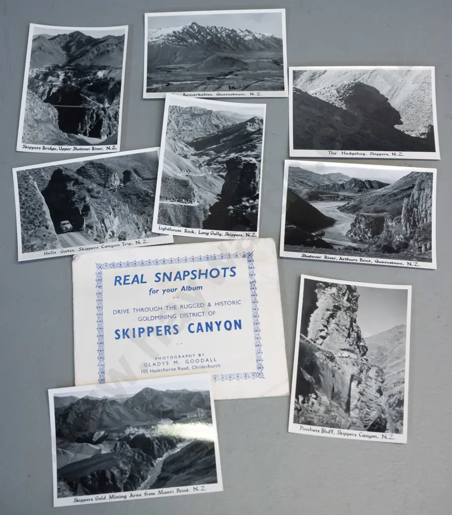 2 New Zealand miniature scenic postcard sets - Skipper's Canyon and Glenorchy Image 1++