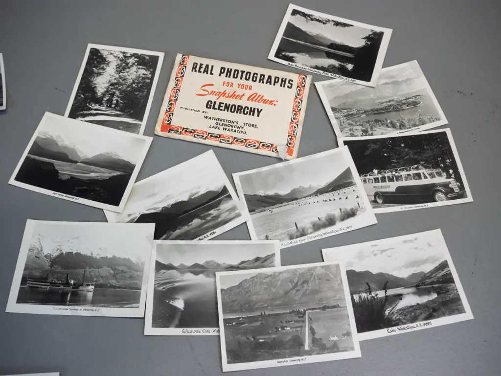 2 New Zealand miniature scenic postcard sets - Skipper's Canyon and Glenorchy Image 1++