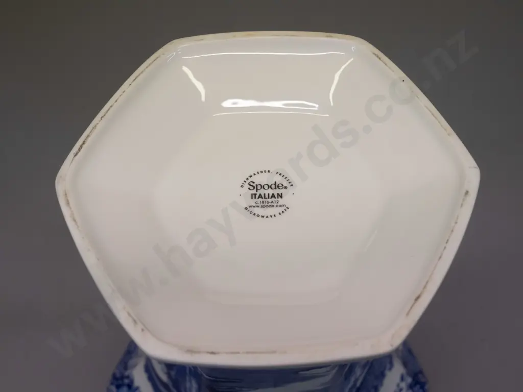 large Spode "Italian" pattern blue & white vase H-260 D-210 Image 1++