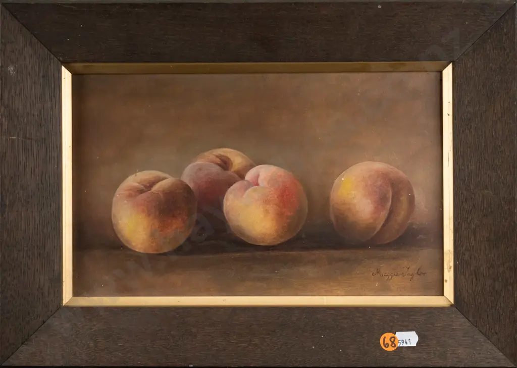 Maggie Taylor - framed oil - peaches  H-170 W-290 Image 1++