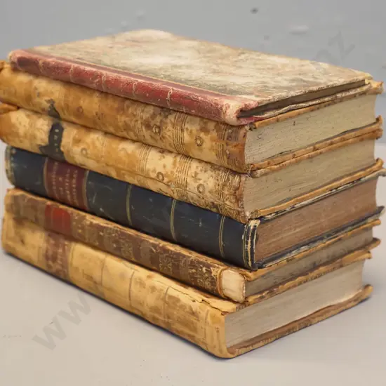 6 antique books - 1802 Robert Burns Letters to Clarinda, 1776 Letters from Lady Luxborough to William Shenstone, 1812