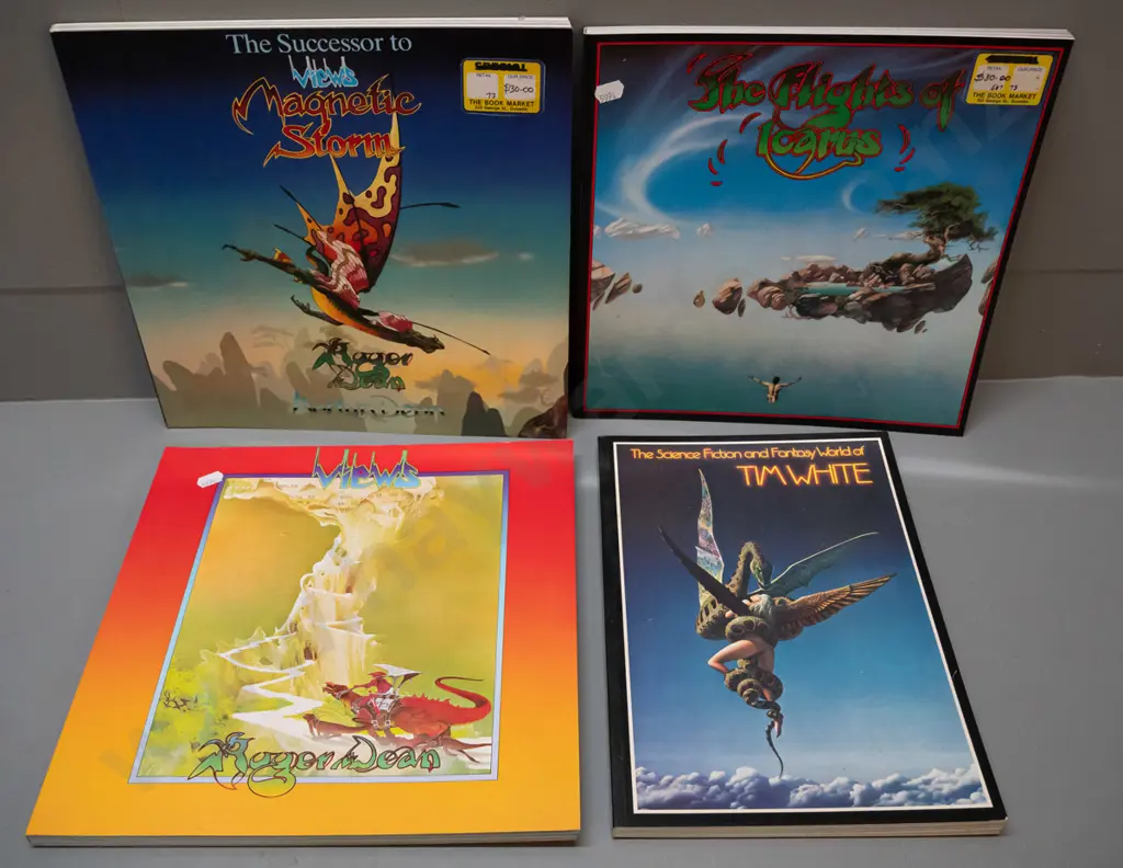 4 fantasy illustration / art books - three Roger Dean and Tim White science fiction and fantasy work Image 1++