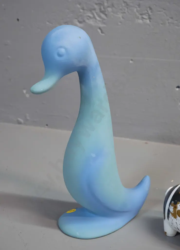 retro Flaire New Zealand matte glaze duck figurine, Hannah Turner lion money box and small Ritzenhoff McKenzie Hassler Image 1++