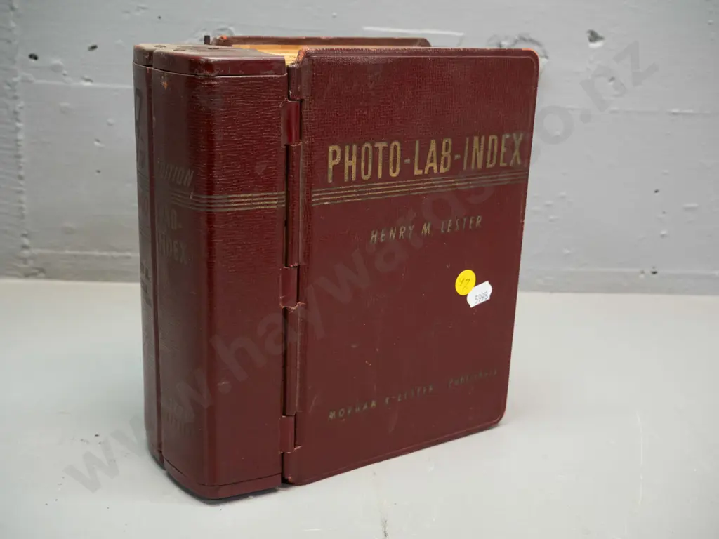 vintage Photo Lab Index by Henry Lester/ Pub. Morgan & Lester - in ring binder with metal hinged spine - some browning Image 1++