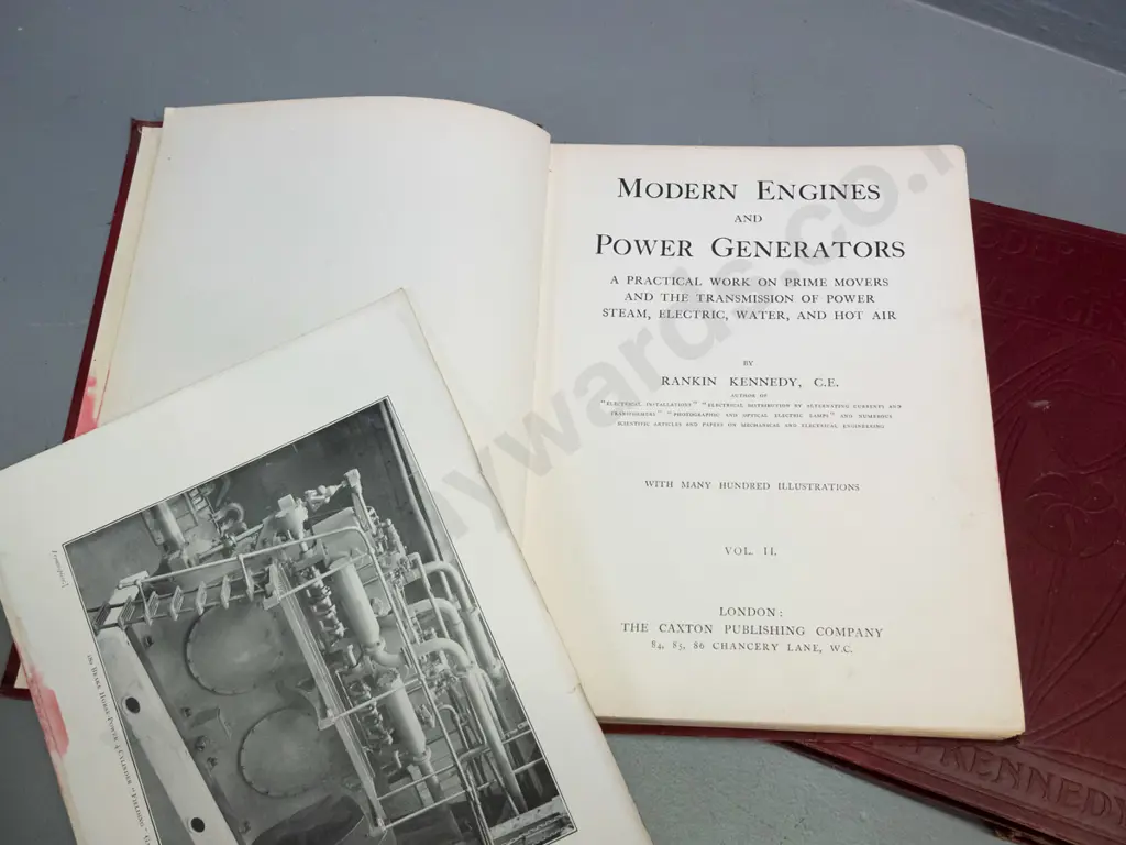 vintage part set Modern Engines and Power Generators by Rankin Kennedy - I, II, III and V  Caxton Publishing Image 1++