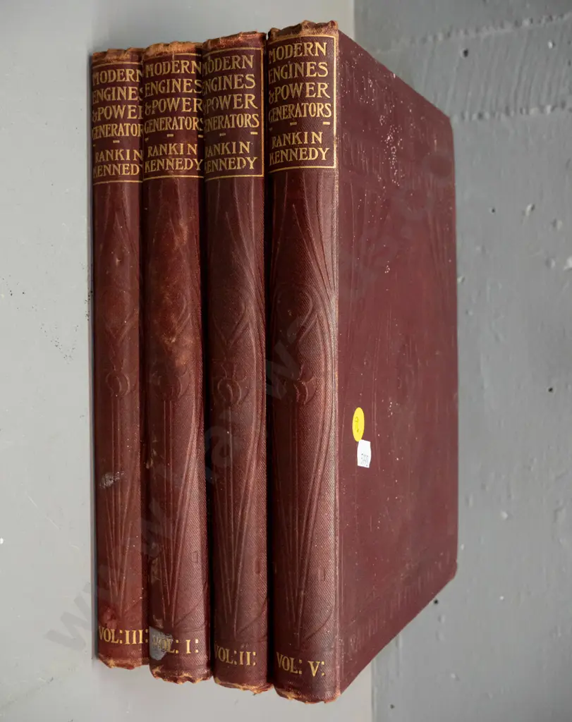 vintage part set Modern Engines and Power Generators by Rankin Kennedy - I, II, III and V  Caxton Publishing Image 1++