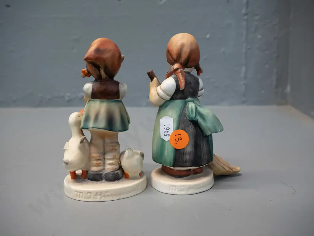 2 Goebels girl figurines, marked Hummel on back, H-120 Image 1++