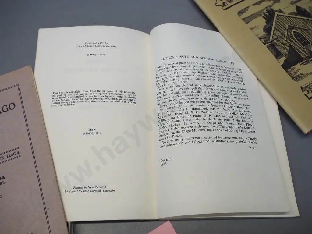7 central Otago history books - Naseby, St Bathan's, Maniototo, Clyde, NZ Goldfields, etc - see photos for detail Image 1++