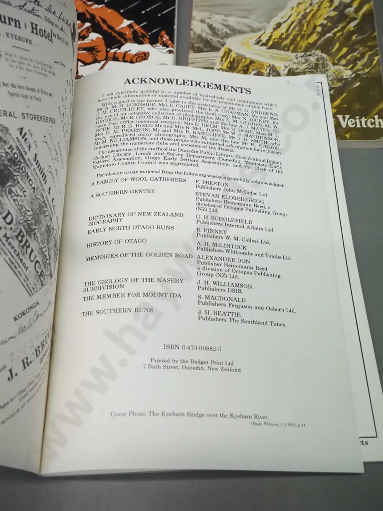 7 central Otago history books - Naseby, St Bathan's, Maniototo, Clyde, NZ Goldfields, etc - see photos for detail Image 1++