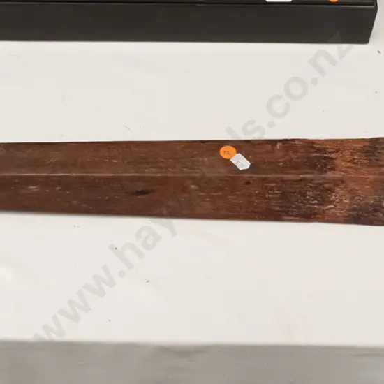 vintage carved hardwood spear head, unknown origin, age wear and patina L-840