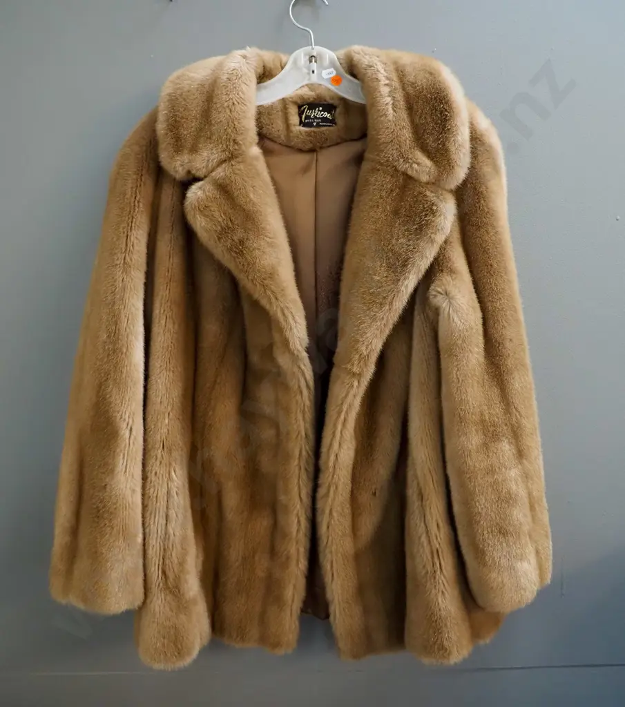 Furricoat faux-fur jacket with D.L. Ellis Auckland label Image 1++