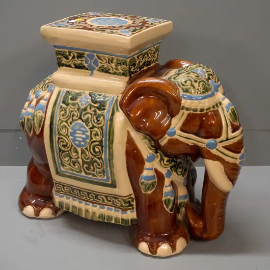 Asian porcelain elephant plant stand H-430 L-470 W-240