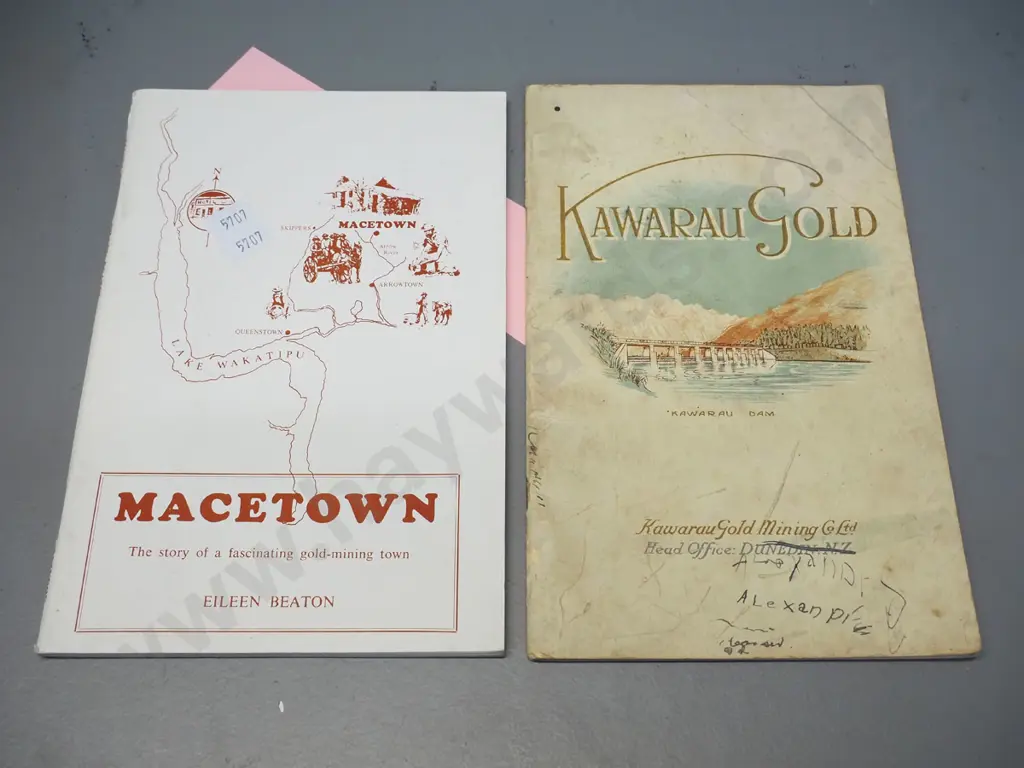 5 central Otago history books - Echoes from Skippers Canyon & Beyond the Skippers Road both by Terri Macnicol, The Image 1++