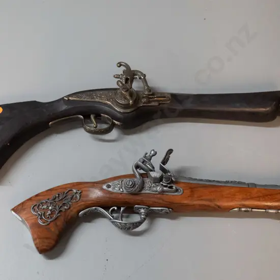 2 replica flintlock pistols or hand guns - longer is L-460