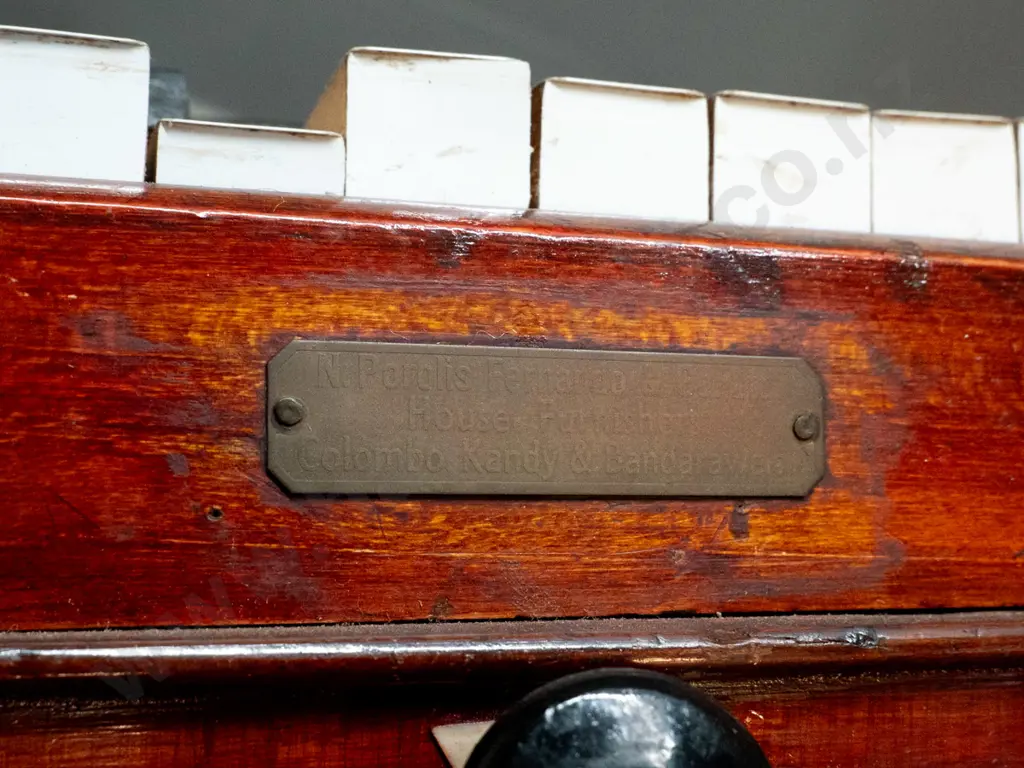 vintage "Lanka Flute" Sri Lankan harmonium - working but one key sticks, some corrosion and wear to stops. Image 1++