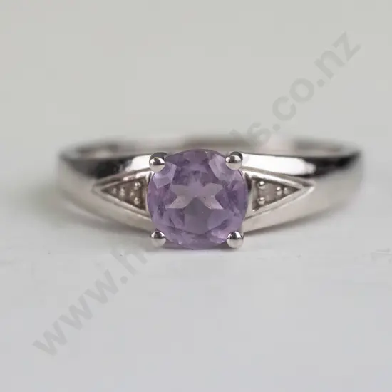 silver amethyst ring stamped 925