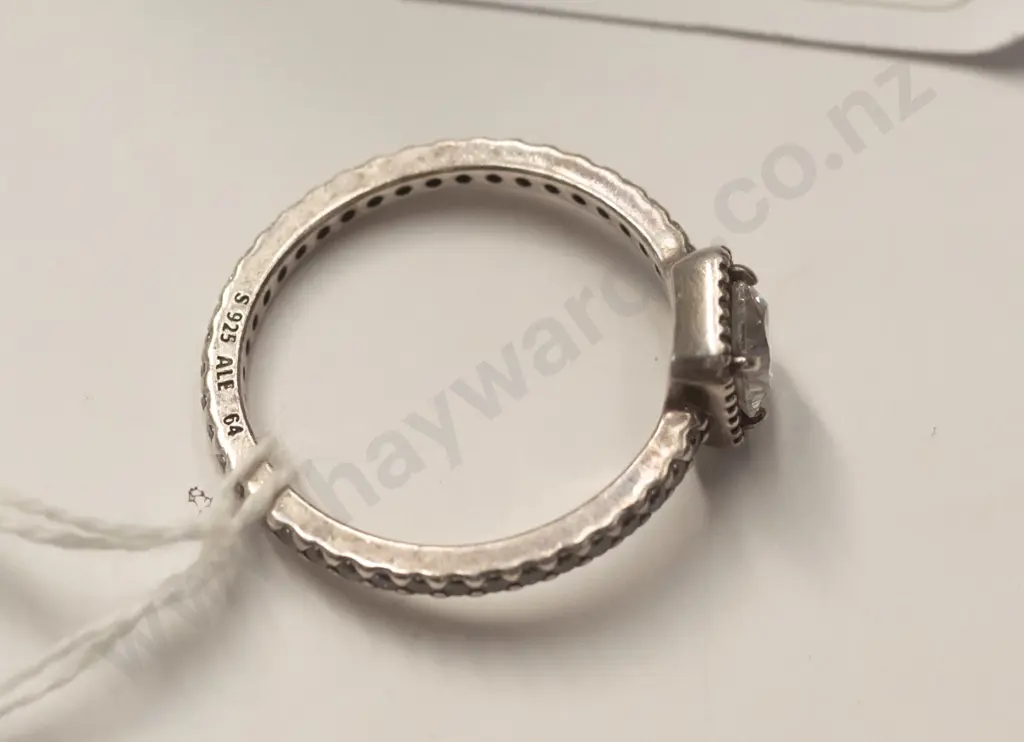 silver cz ring stamped 925 Image 1++