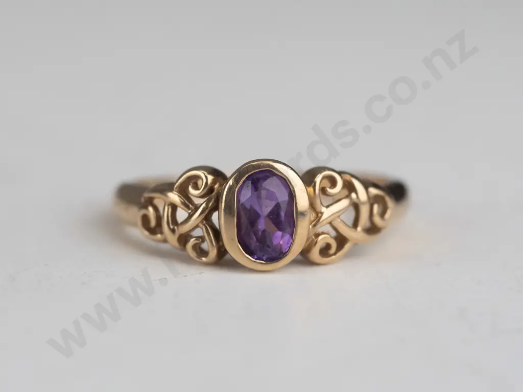 amethyst dress ring no mark Image 1++