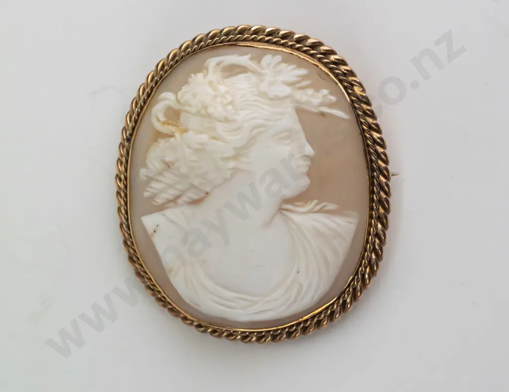 large cameo brooch has bail for a chain Image 1++
