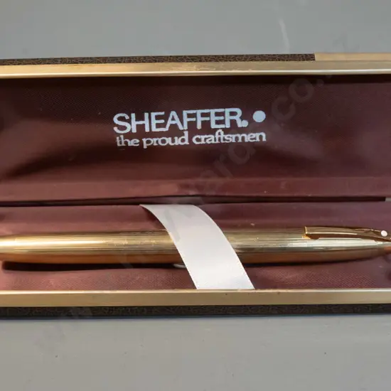 cased Sheaffer Imperial 777 Medium gold plated fountain pen