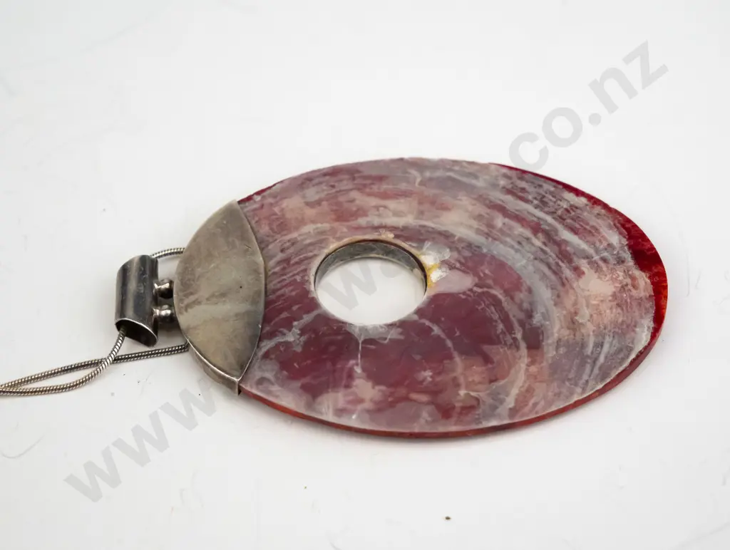 large silver necklace stamped 925 Image 1++