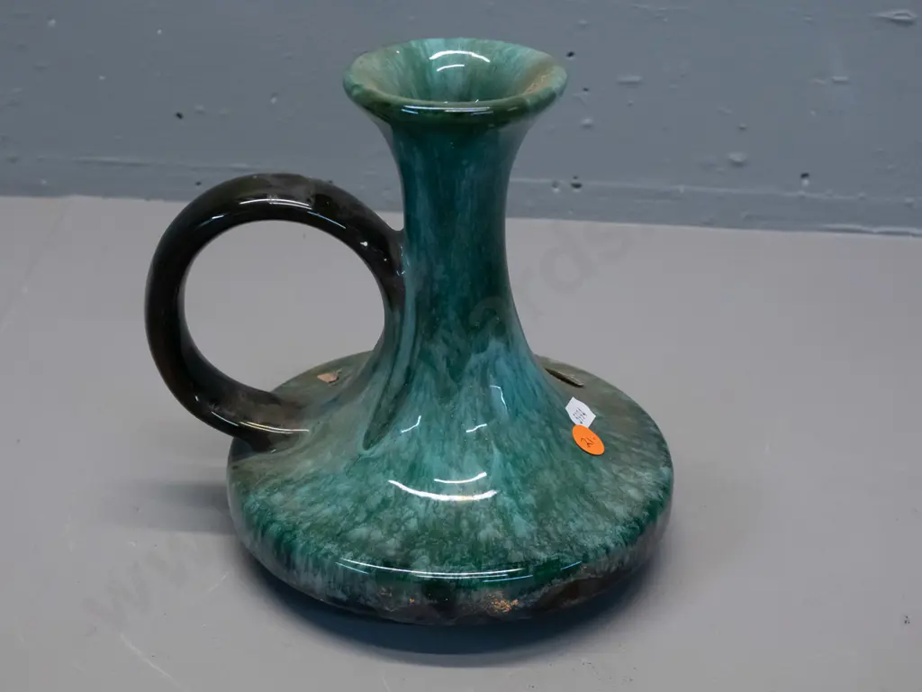 Blue Mountain pottery hollow-base jug shaped candle holder or dried flower vase H-185 W-190 Image 1++