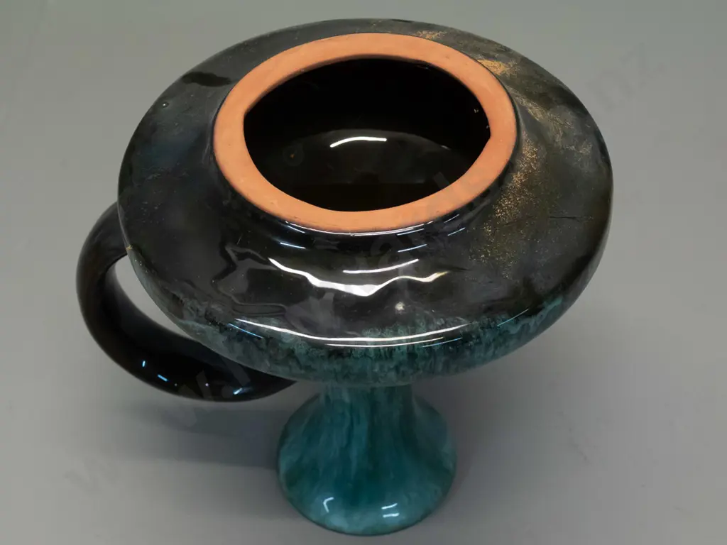Blue Mountain pottery hollow-base jug shaped candle holder or dried flower vase H-185 W-190 Image 1++