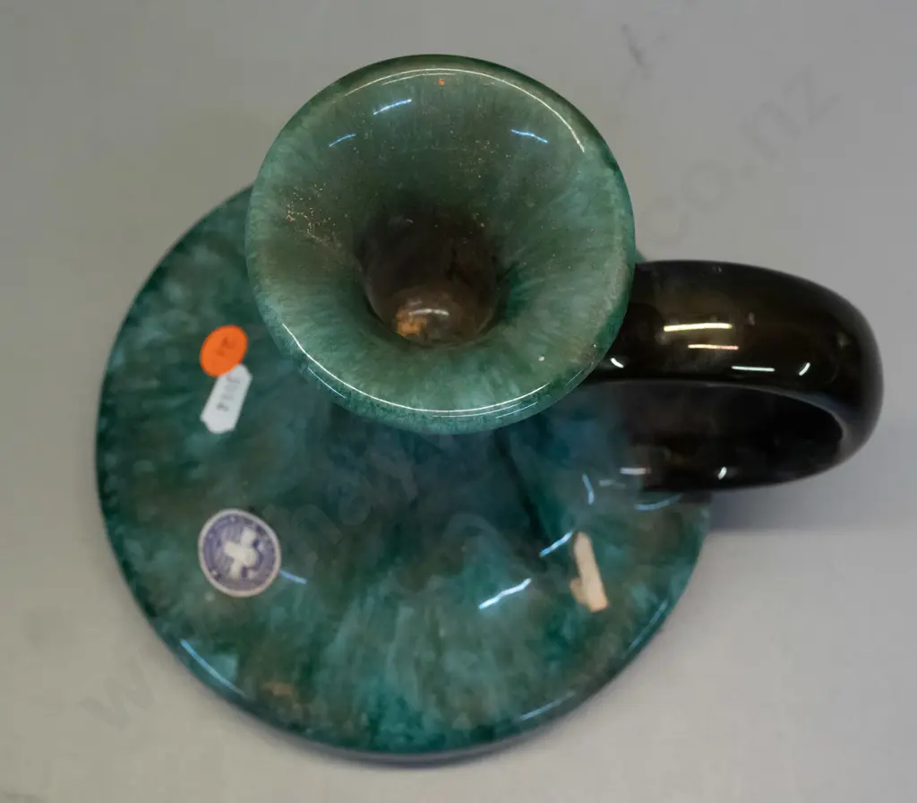Blue Mountain pottery hollow-base jug shaped candle holder or dried flower vase H-185 W-190 Image 1++