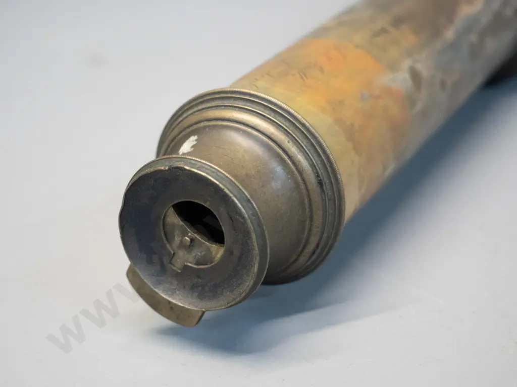 vintage mahogany and brass telescope with eyepiece shutter - engraved "JP Cutts London Day or Night" Image 1++